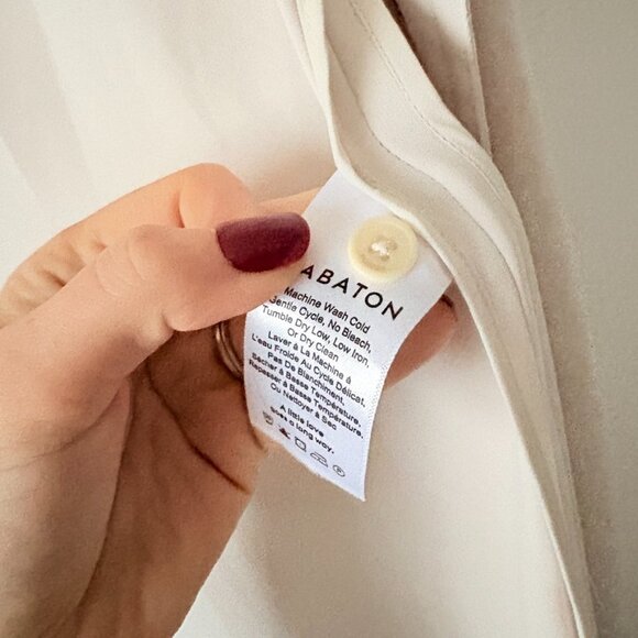 Aritzia Babaton Kahlo Wrap Jacket Tie Waist Bone White Cream Size Medium - Picture 10 of 12